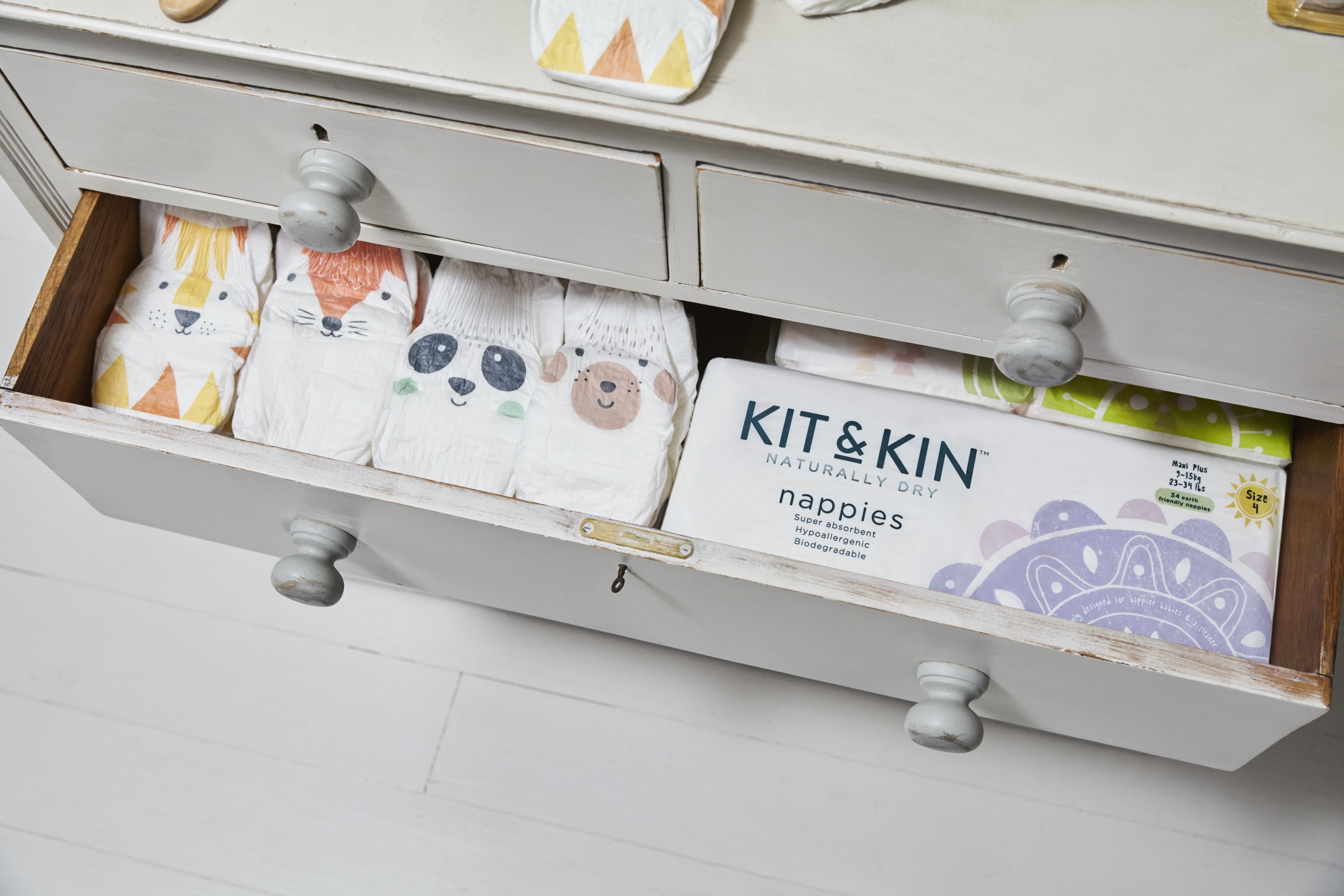 Kit and Kin Biodegradowalne Pieluszki Midi (5-8kg) 40 szt.