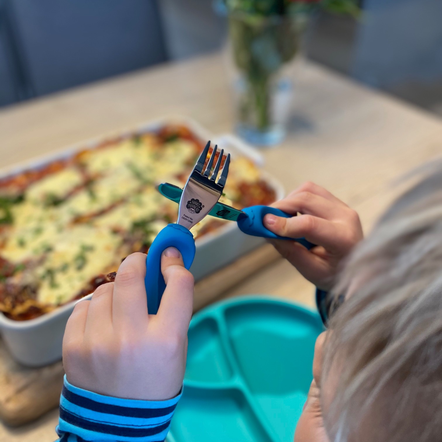 Nana's Manners Sztućce Etap 3 Borneo Green 3+