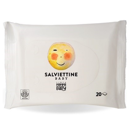 Linea MammaBaby Chusteczki Baby Momina 20 szt. | Nawilżane