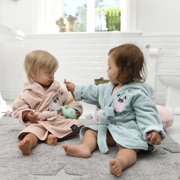 La Millou Szlafrok Bamboo Soft Small Powder Pink Doggy Unicorn