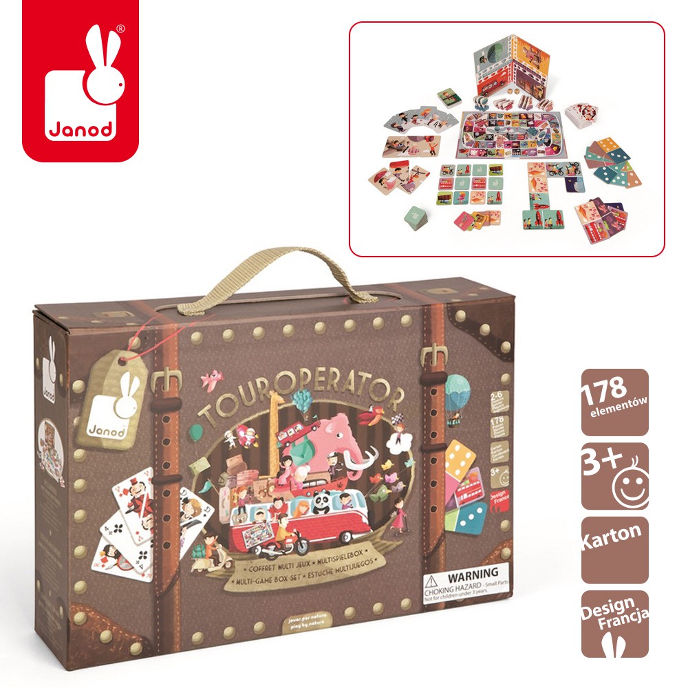 Janod Zestaw Gier Touroperator 6w1 5+
