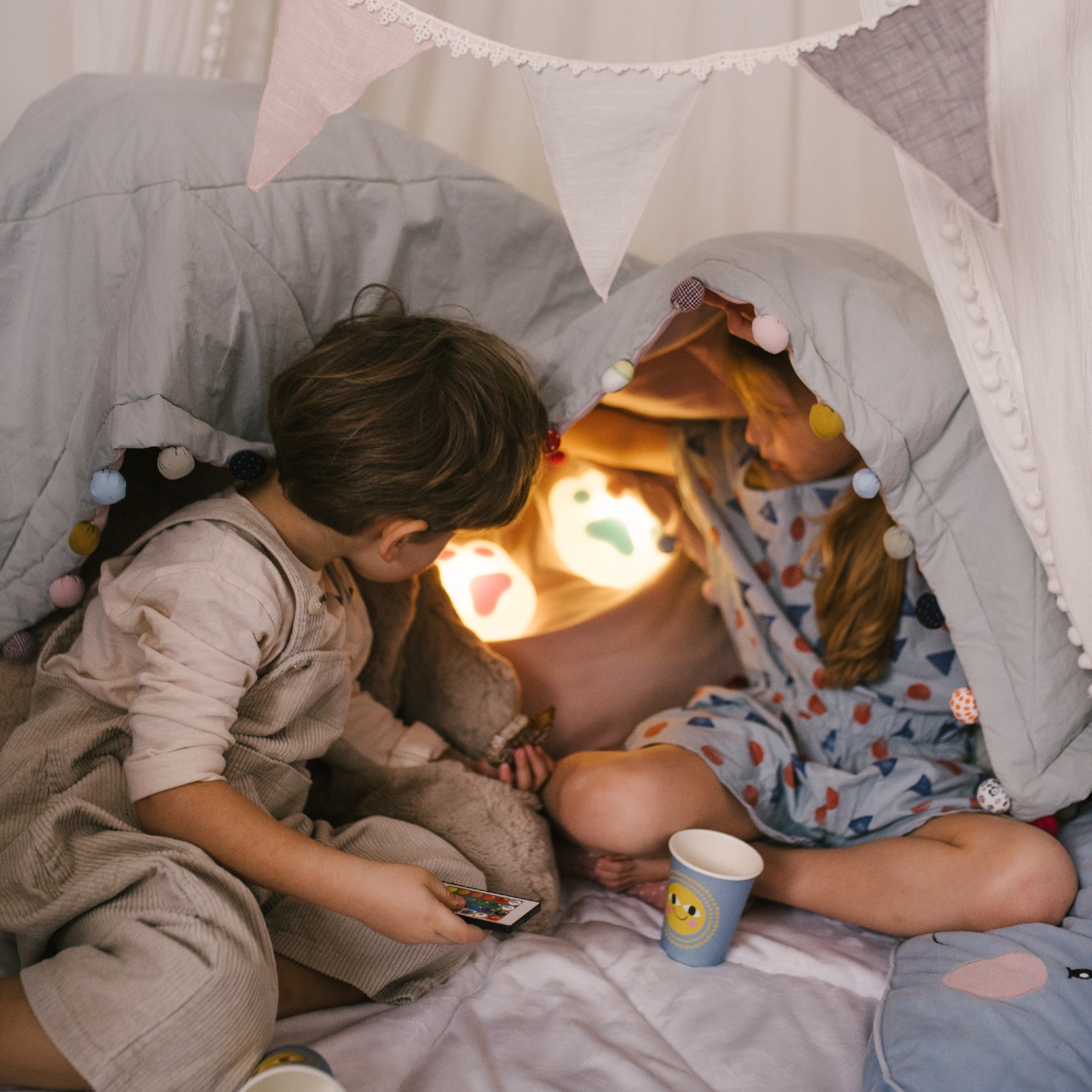 Rabbit&Friends, Łapka lampka silikonowa niebieska