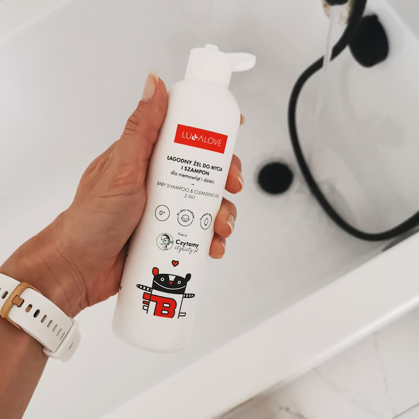 Lullalove Łagodny żel do mycia i szampon malinowy 280ml od 0+