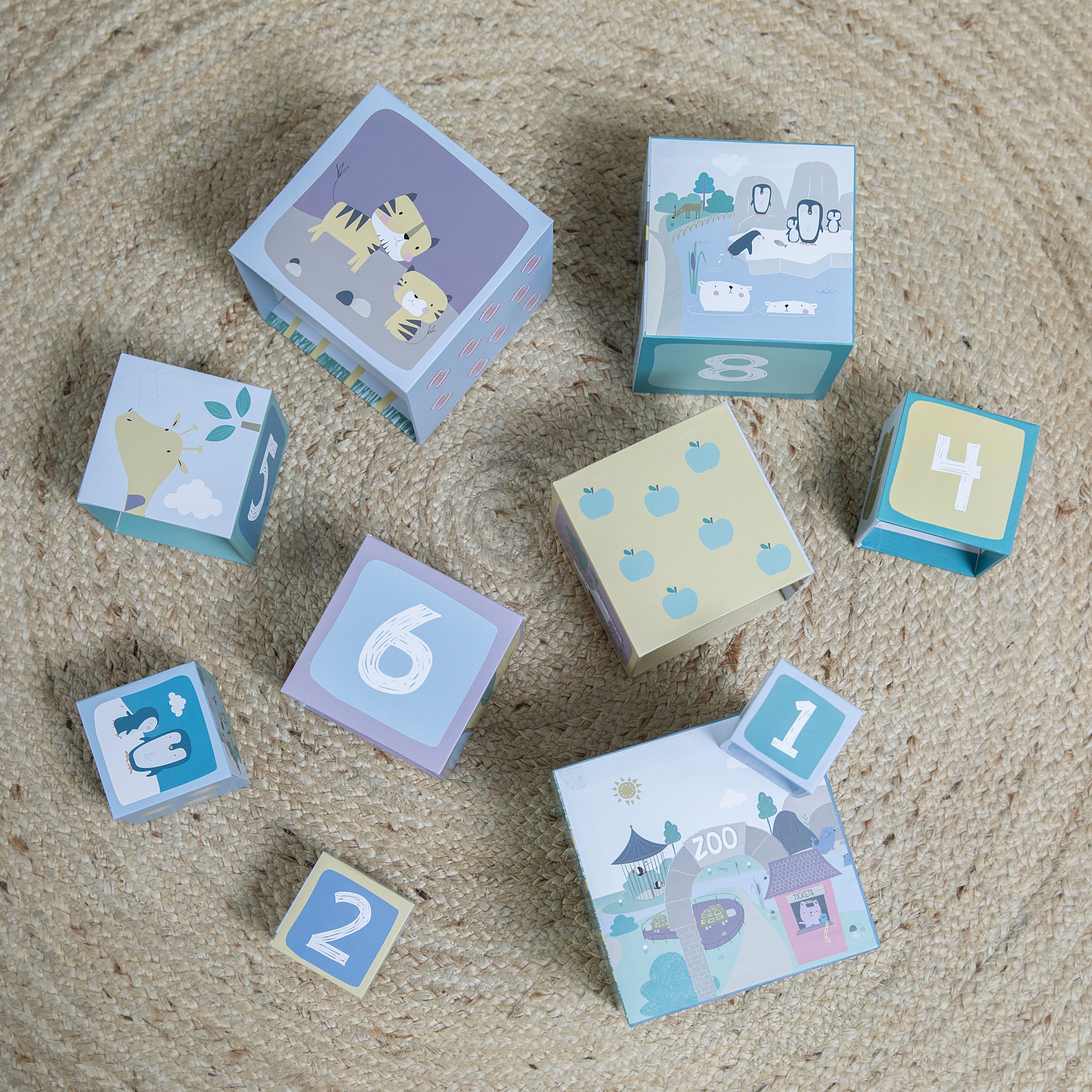 Little Dutch Wieża kartonowa Zoo 10el. 18m+