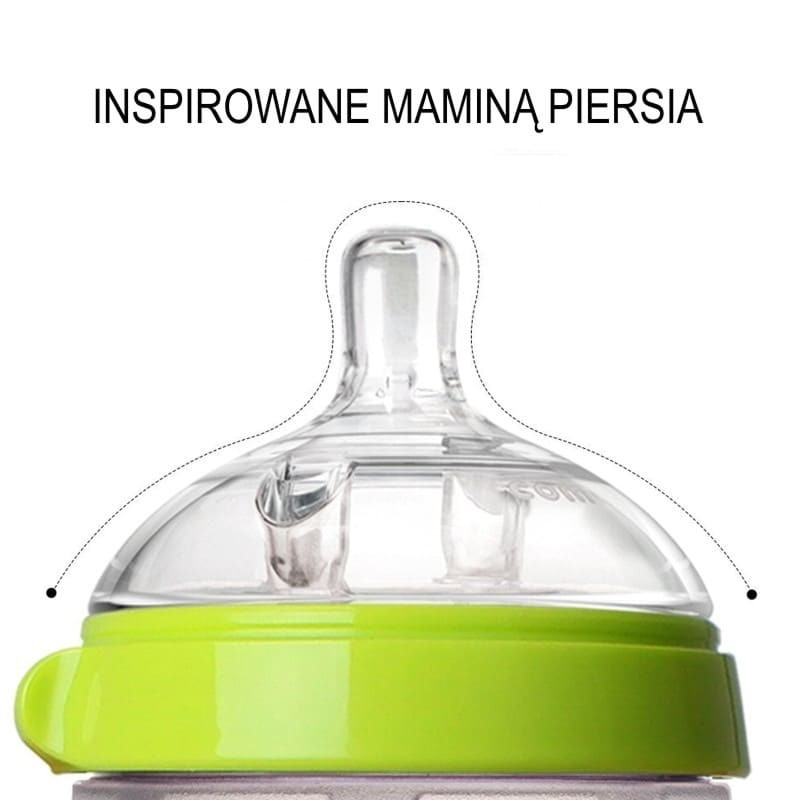 Comotomo Butelka Antykolkowa Mom's Breast 250 ml Zielona