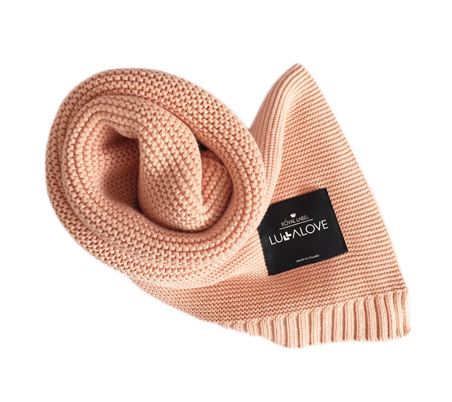 Lullalove Bambusowy Koc Brzoskwinia 80x100cm