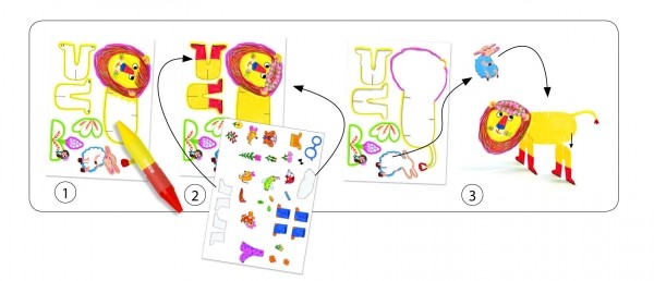 Djeco Zestaw artystyczny Przyjaciele Składanki 3+