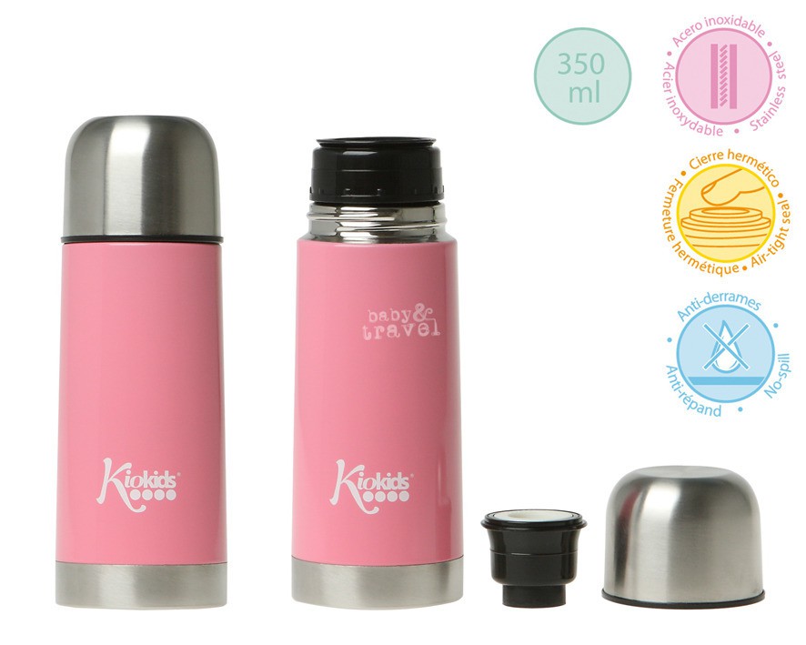 Kiokids Termos na napoje 350 ml Różowy