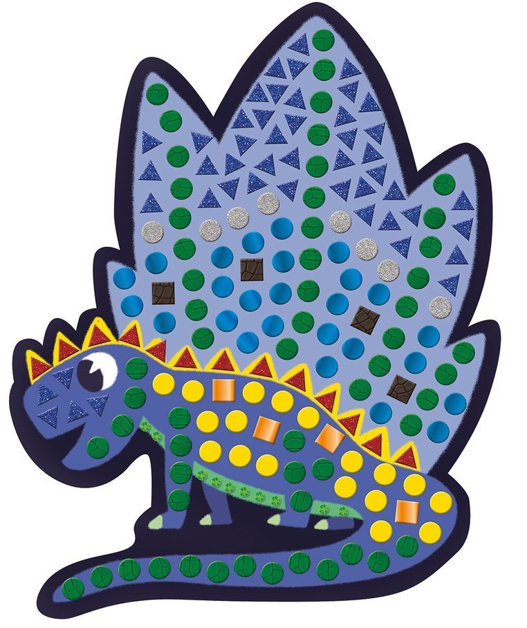 Janod Zestaw Kreatywny Mozaika Dinozaury 4+