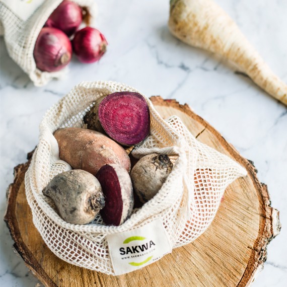 Sakwabag, Worki na zakupy zero waste, zestaw średni, 3 sztuki