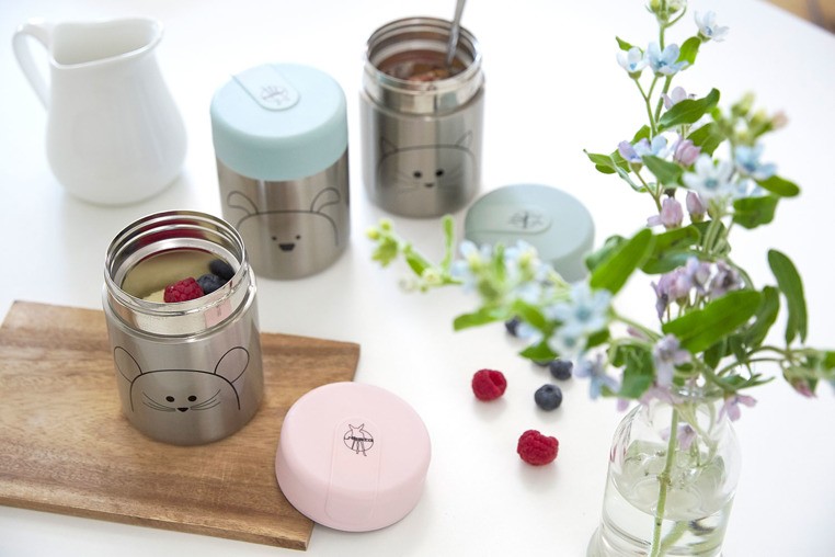 Lassig Pojemnik-termos Little Chums Mysz