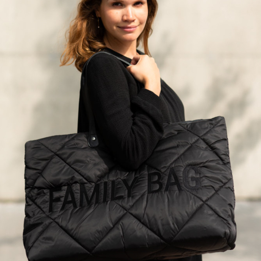 Childhome Torba Family Bag Pikowana Czarna - Praktyczna dla Rodziny