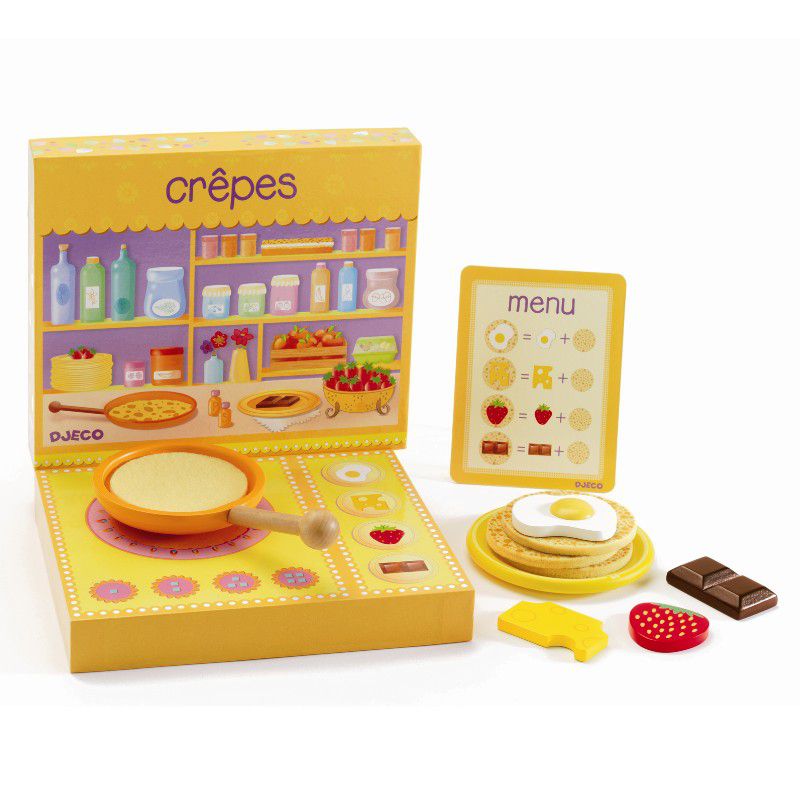 Djeco Drewniany Zestaw do Robienia Naleśników 3+ | Fabryka Wafelków