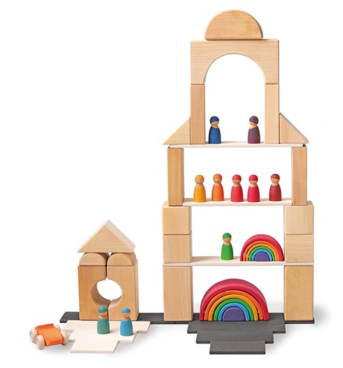 Grimms Płyty do Budowania Czarno-Białe Naturalne 11el 3+