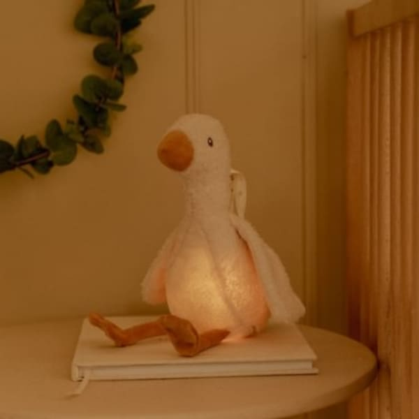 Little Dutch – Gąska interaktywna Newborn Naturals – przytulanka z lampką i dźwiękiem 0+