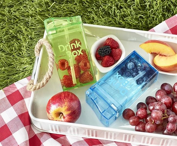 Drink In The Box Bidon ze słomką zielony 350ml 1+