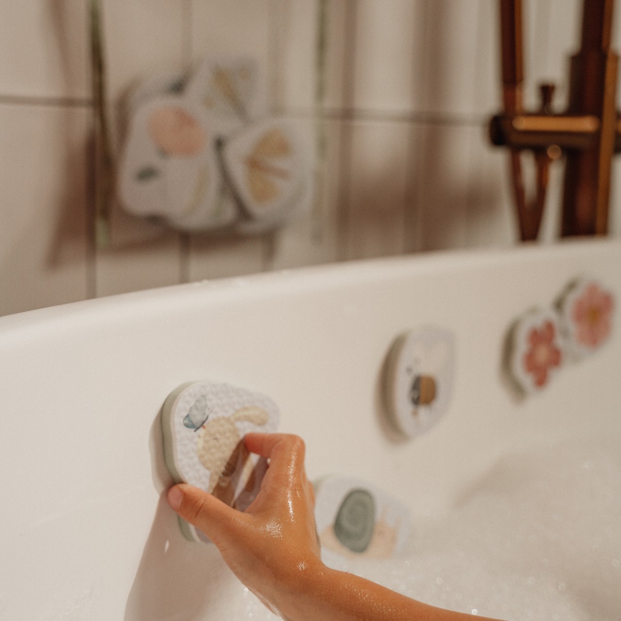 Little Dutch, Puzzle piankowe do kąpieli Flowers & Butterflies