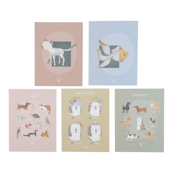 Little Dutch – Drewniany gabinet weterynarza FSC – zestaw do zabawy w opiekę nad zwierzętami 3+