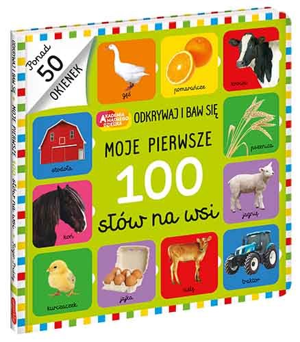 Książeczka Moje pierwsze 100 słów na wsi z okienkami 2+