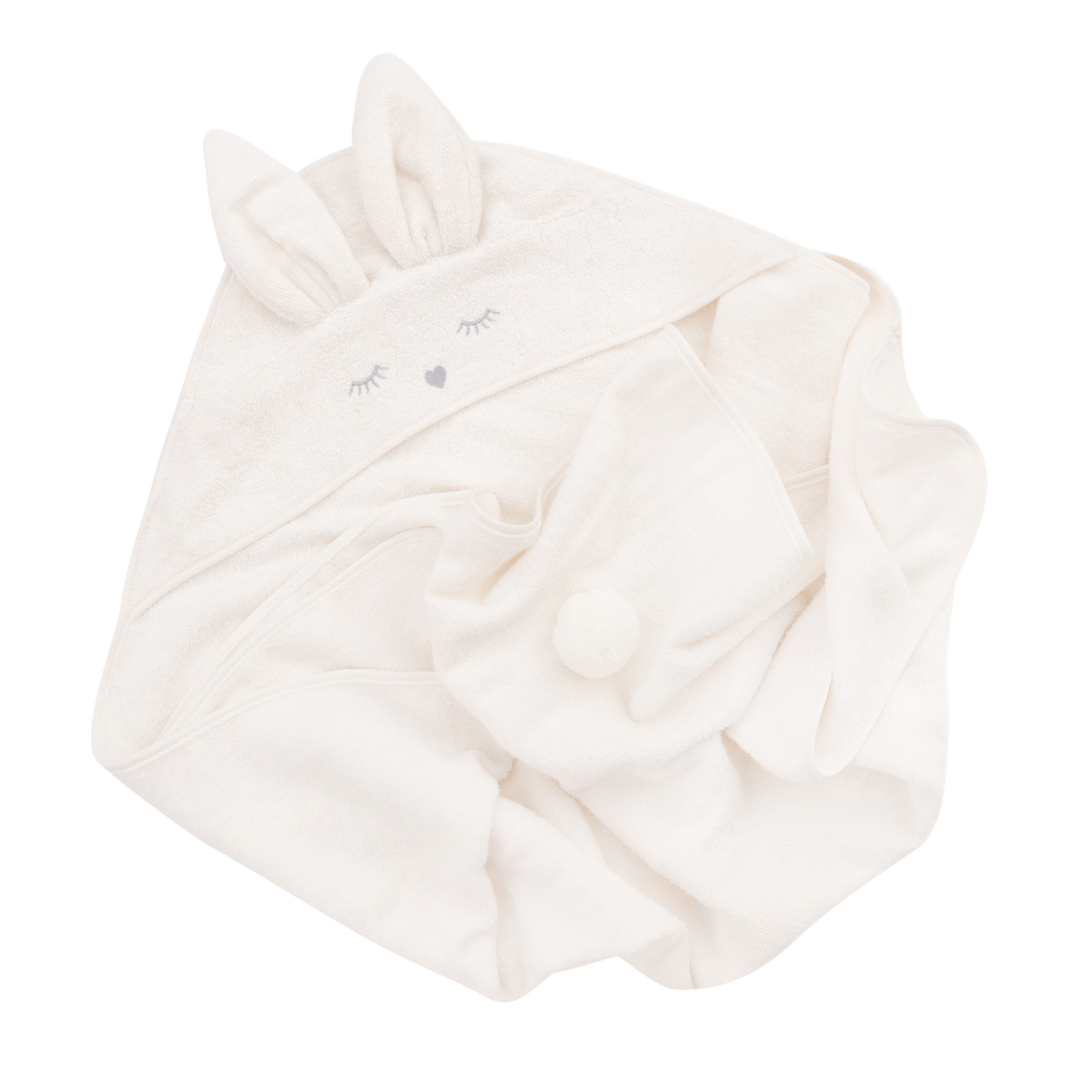 Samiboo Ręcznik Bambusowy Kapturek Króliczek Kremowy 80x80