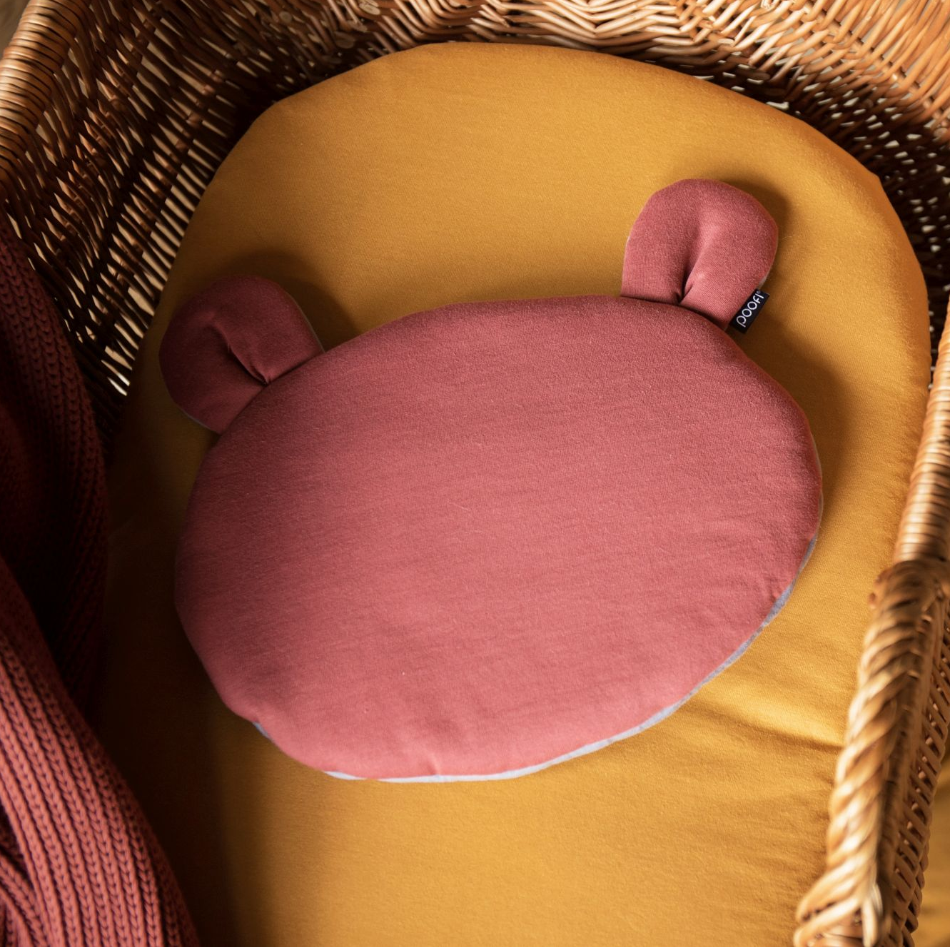 Poofi Poduszka Miś Popiel - Bordo 30x23cm