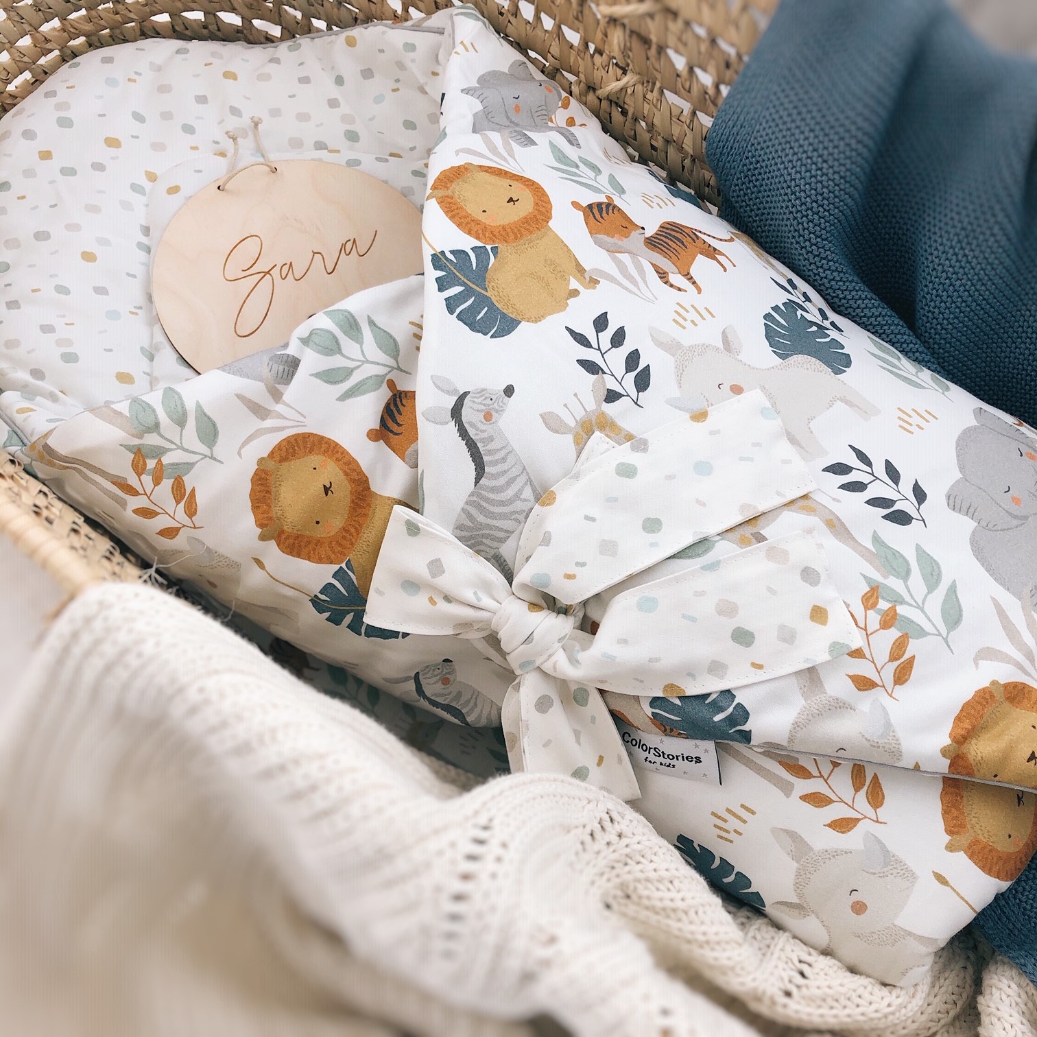 ColorStories Rożek Niemowlęcy Wild Safari 73x73cm