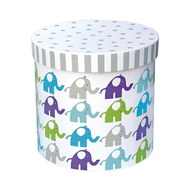 JaBaDaBaDo Pudełka Okrągłe Słonie 3 szt. Pokój Dziecięcy
