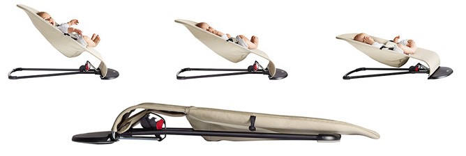 BabyBjorn, leżaczek BALANCE SOFT MESH - Srebrny / Biały