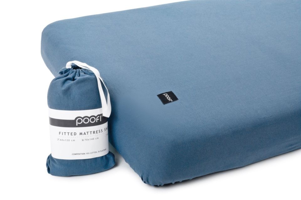 Poofi Prześcieradło Organic Denim 70x140 cm