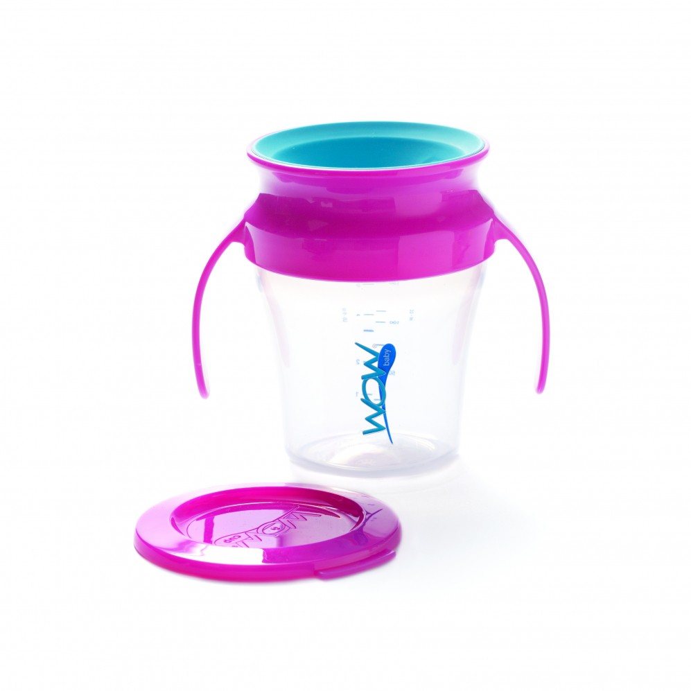 WOW Baby Kubek Niekapek 360° Różowy 9+ m