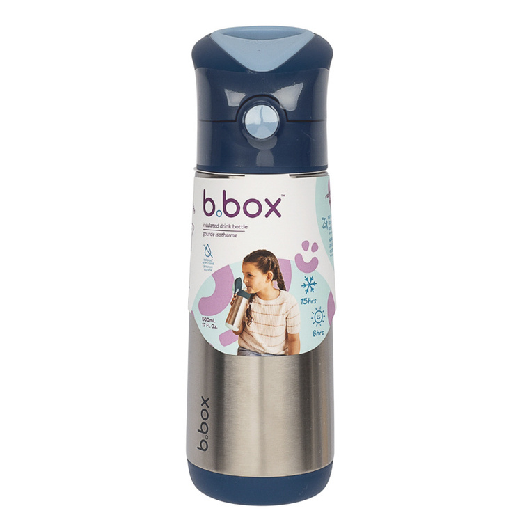 b.box Bidon Termiczny ze Słomką Midnight 500 ml