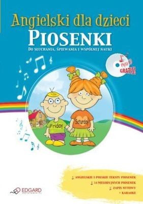 Piosenki angielski dla dzieci + CD Edgard 1+ | Książka Edukacyjna