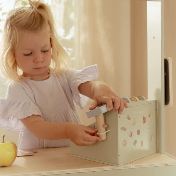 Little Dutch – Drewniana kasa sklepowa FSC – zestaw do zabawy w sklep 3+