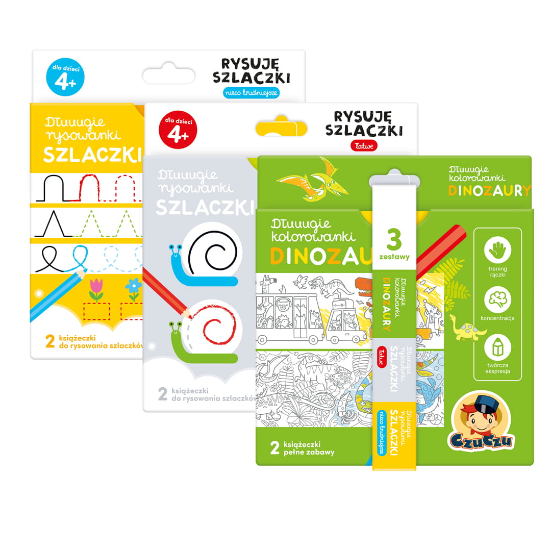 Czuczu, Zestaw rysowanek Dinozaury 4+
