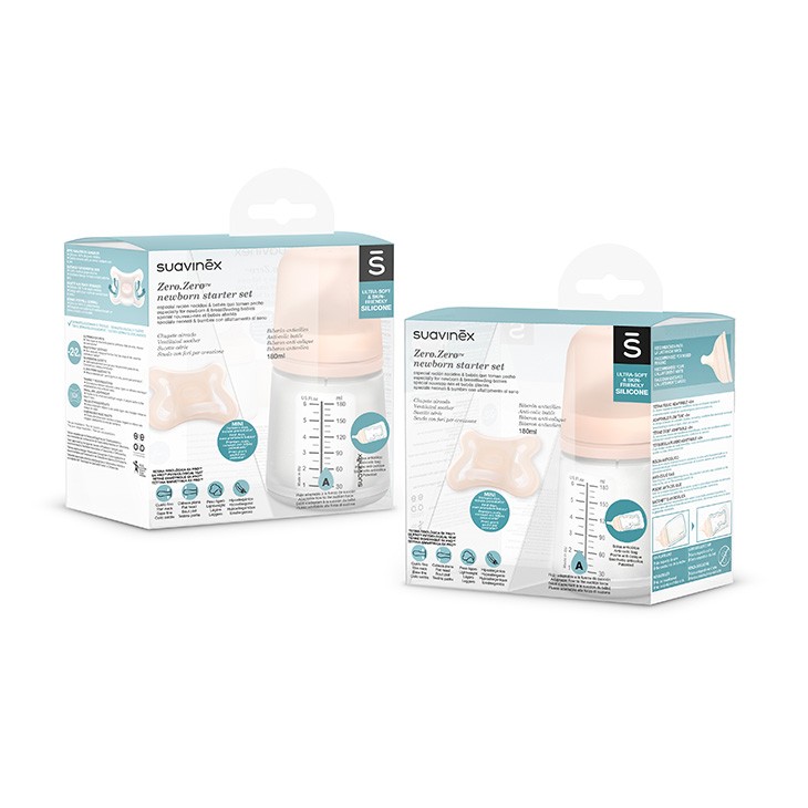 Suavinex Butelka Zero 180ml + Smoczek -2M