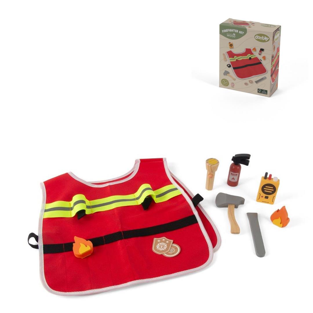 Dantoy Zestaw Mały Strażak Drewniany 10el 3+