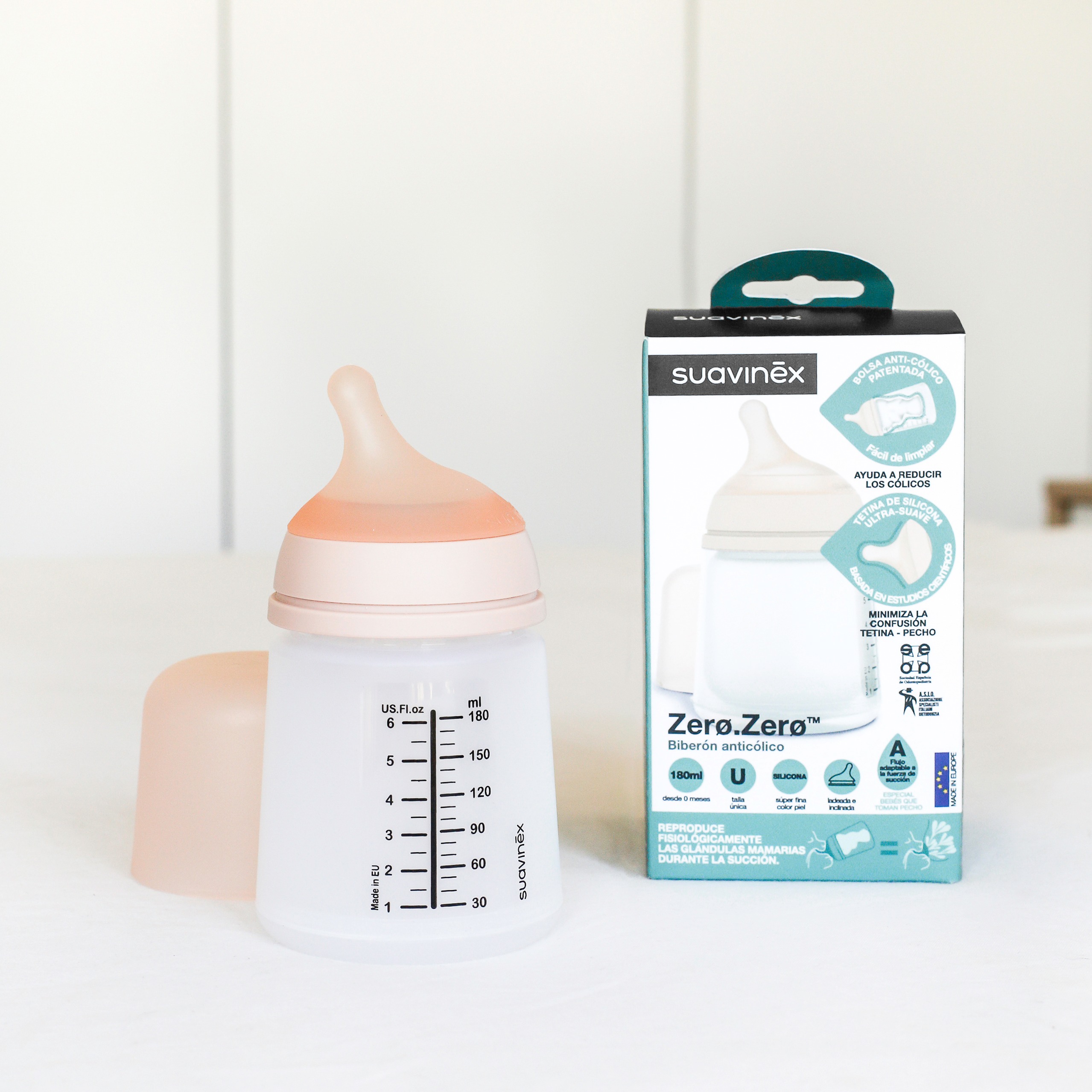 Suavinex Butelka Regulowany Przepływ ZERO ZERO 180ml 0+