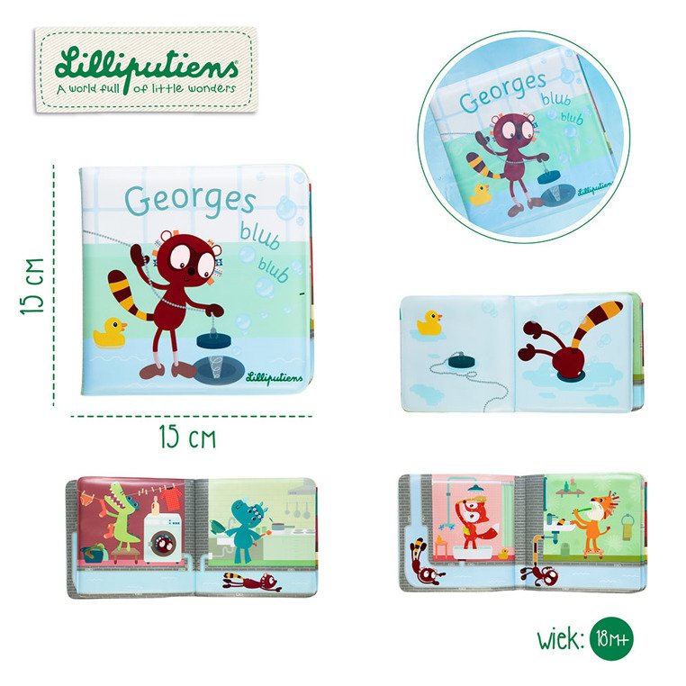 Lilliputiens Książeczka do kąpieli Lemur George 0+