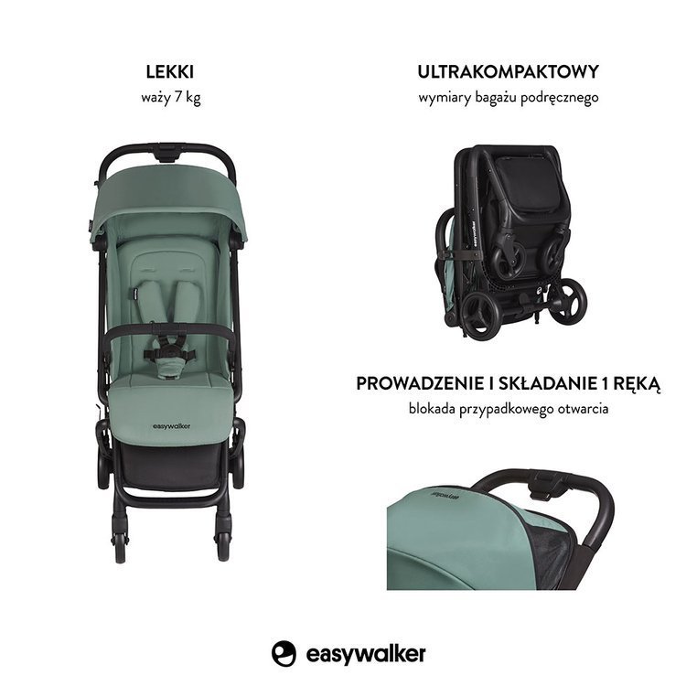 Easywalker Miley Wózek Spacerowy Coral Green 0+