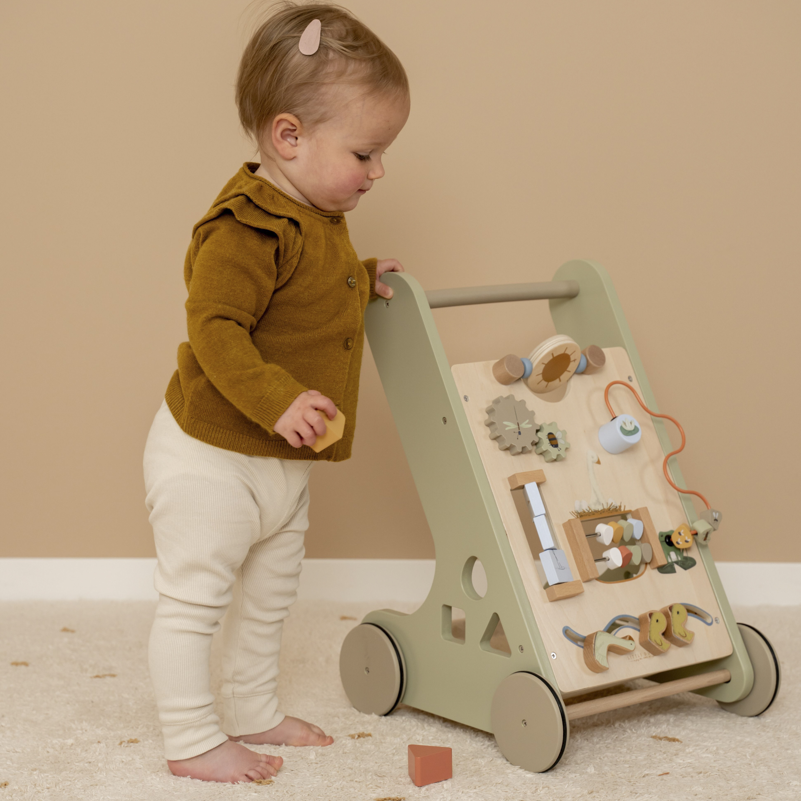 Little Dutch, Drewniany pchacz chodzik edukacyjny Little Goose