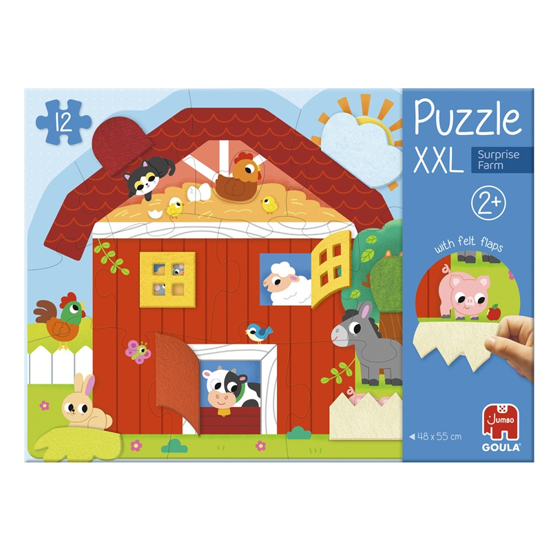 Goula Puzzle XXL Farma Niespodzianek 2+ Klapki