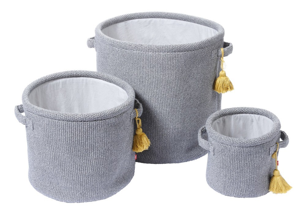 Kikadu Kosze na Akcesoria Panda 3 szt. | Pokój Dziecięcy