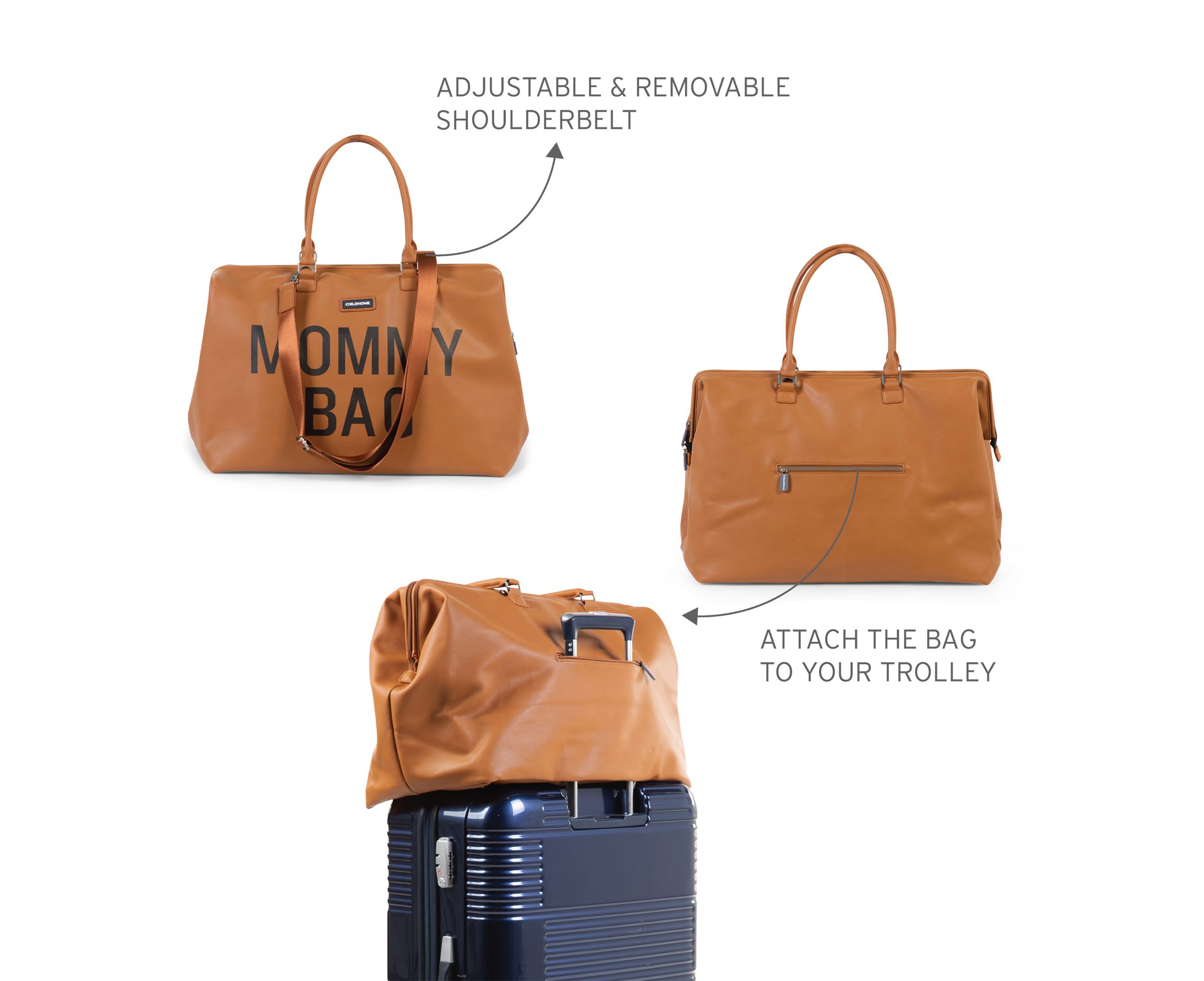 Childhome Torba Mommy Bag Brązowa - Funkcjonalna dla Mamy