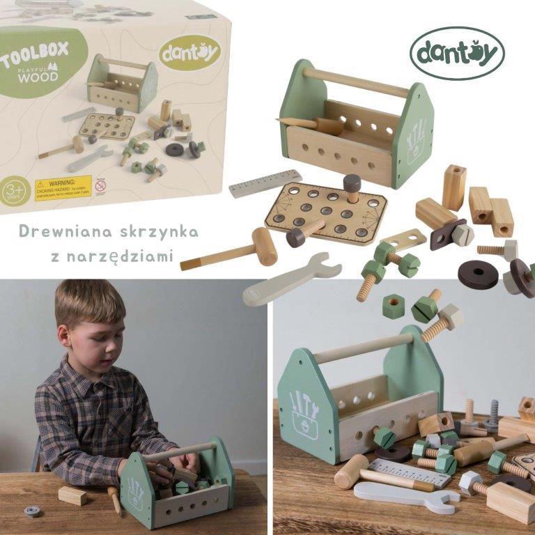 Dantoy Drewniana Skrzynka Narzędziowa Playful Wood 3+