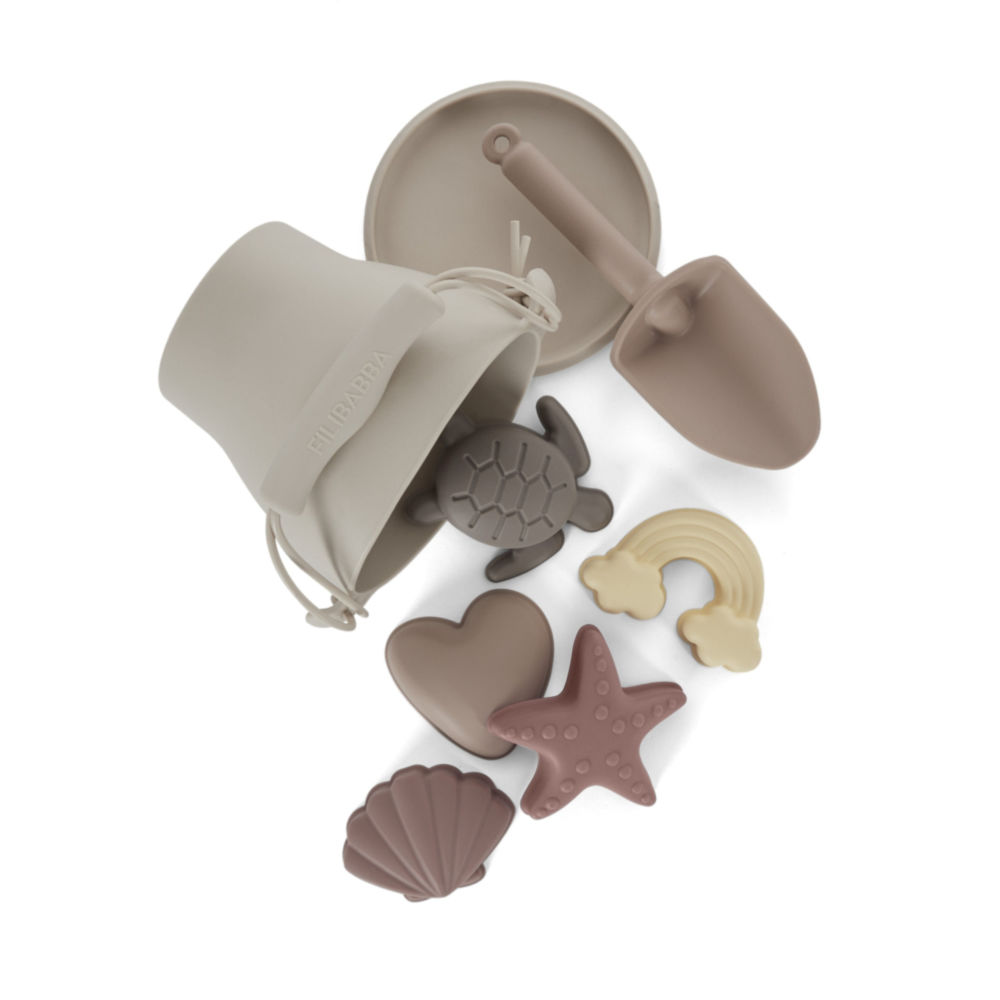 Filibabba Zestaw do piasku Wiaderko Rose 6m+ Silikon