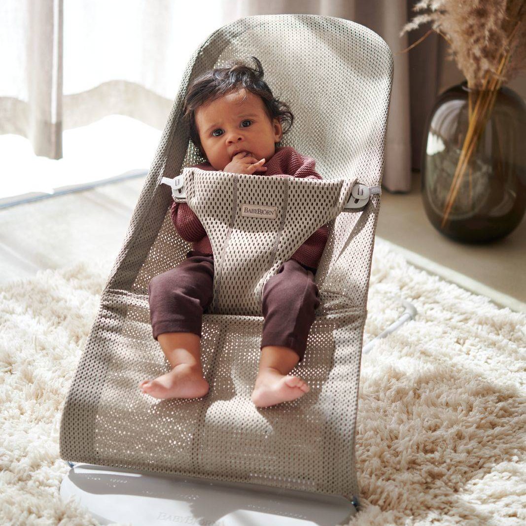 BabyBjorn Leżaczek Bliss Mesh - Szary Beż 0+