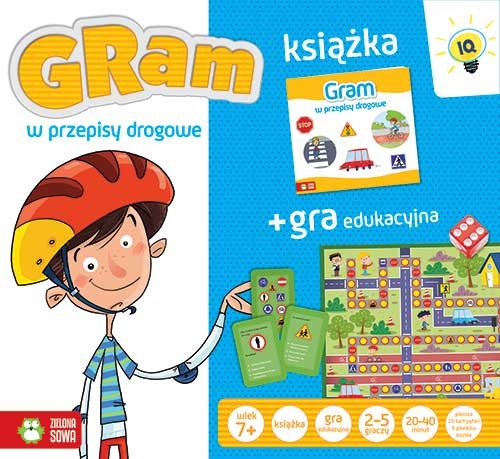Zielona Sowa "Gram w przepisy drogowe" Gra + Książka 7-9 lat