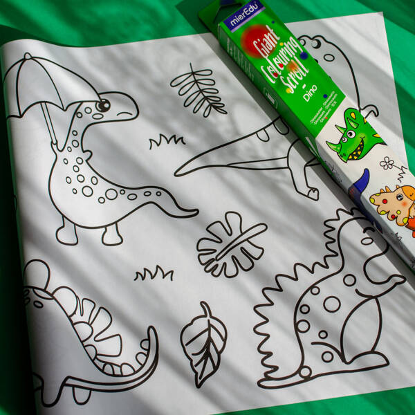 Mieredu Gigantyczna Kolorowanka Rolka Dinozaury 3+