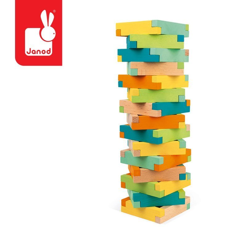 Janod Drewniane Klocki Konstrukcyjne 60el 3+