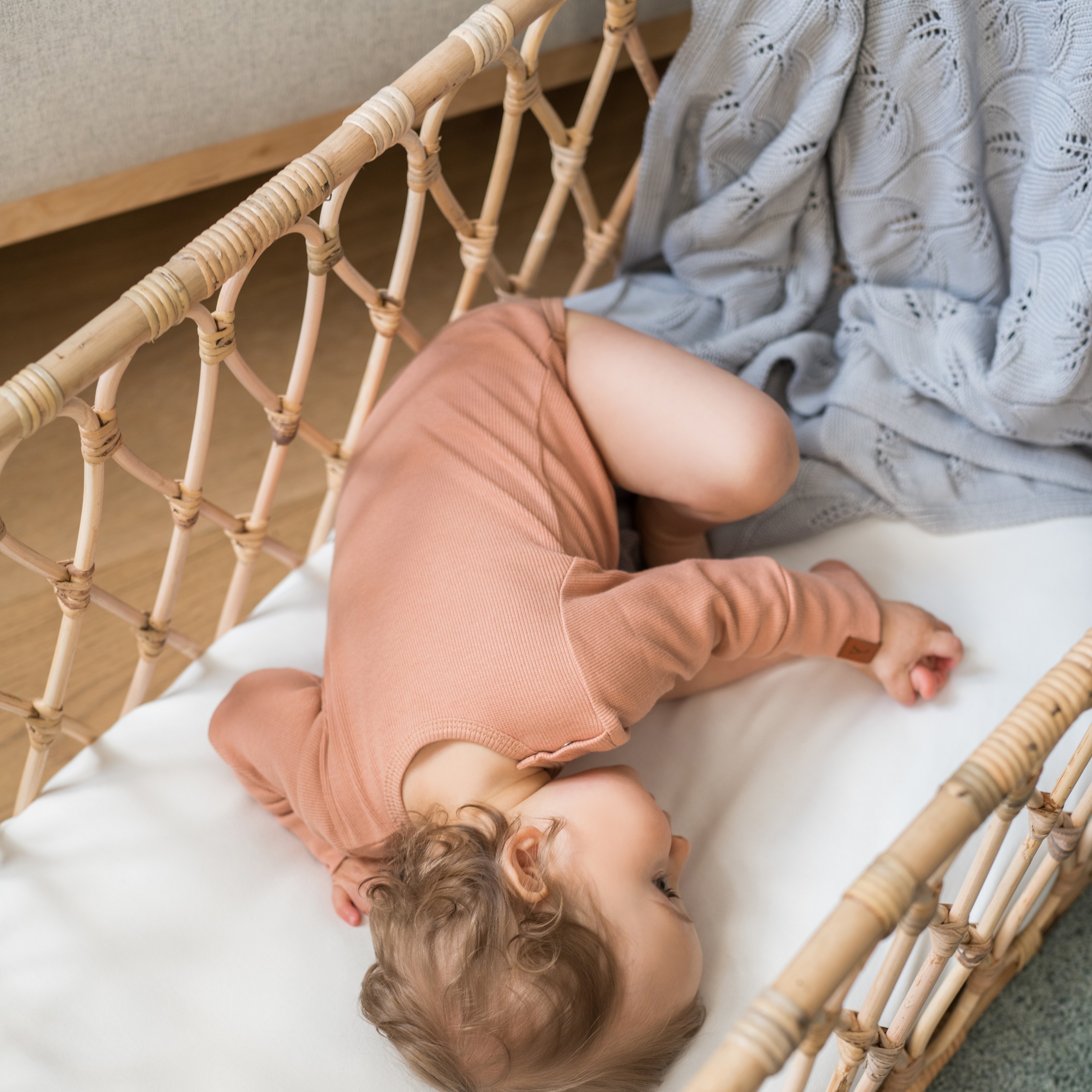 Poofi Kocyk Bambusowy Milano Jasny Szary 80x100cm